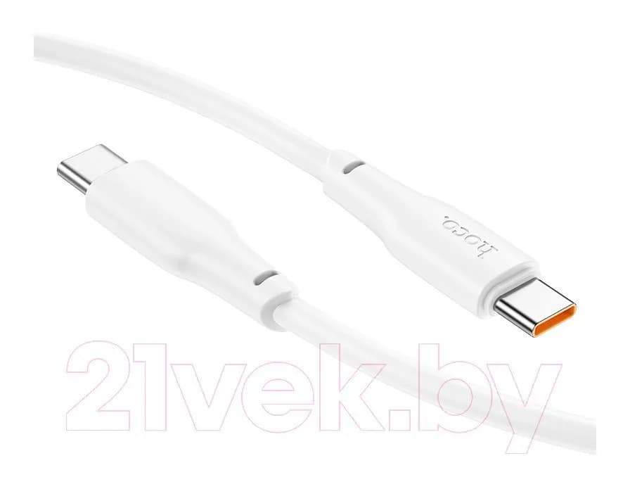 Зарядный кабель Hoco X93 Type-C to Type-C 60W (2м, белый)
