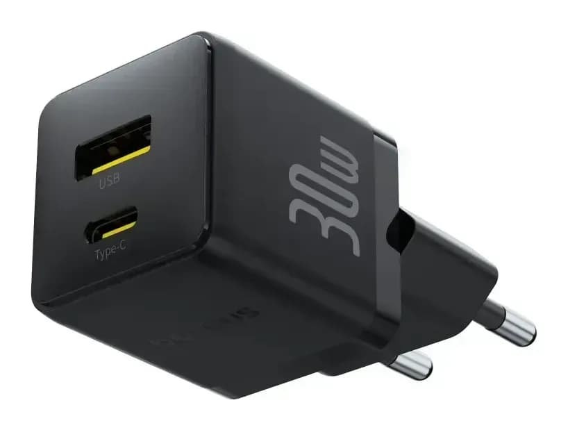 Зарядное устройство сетевое Baseus Palm C+U 30W EU / P1011160A113-01 (черный)