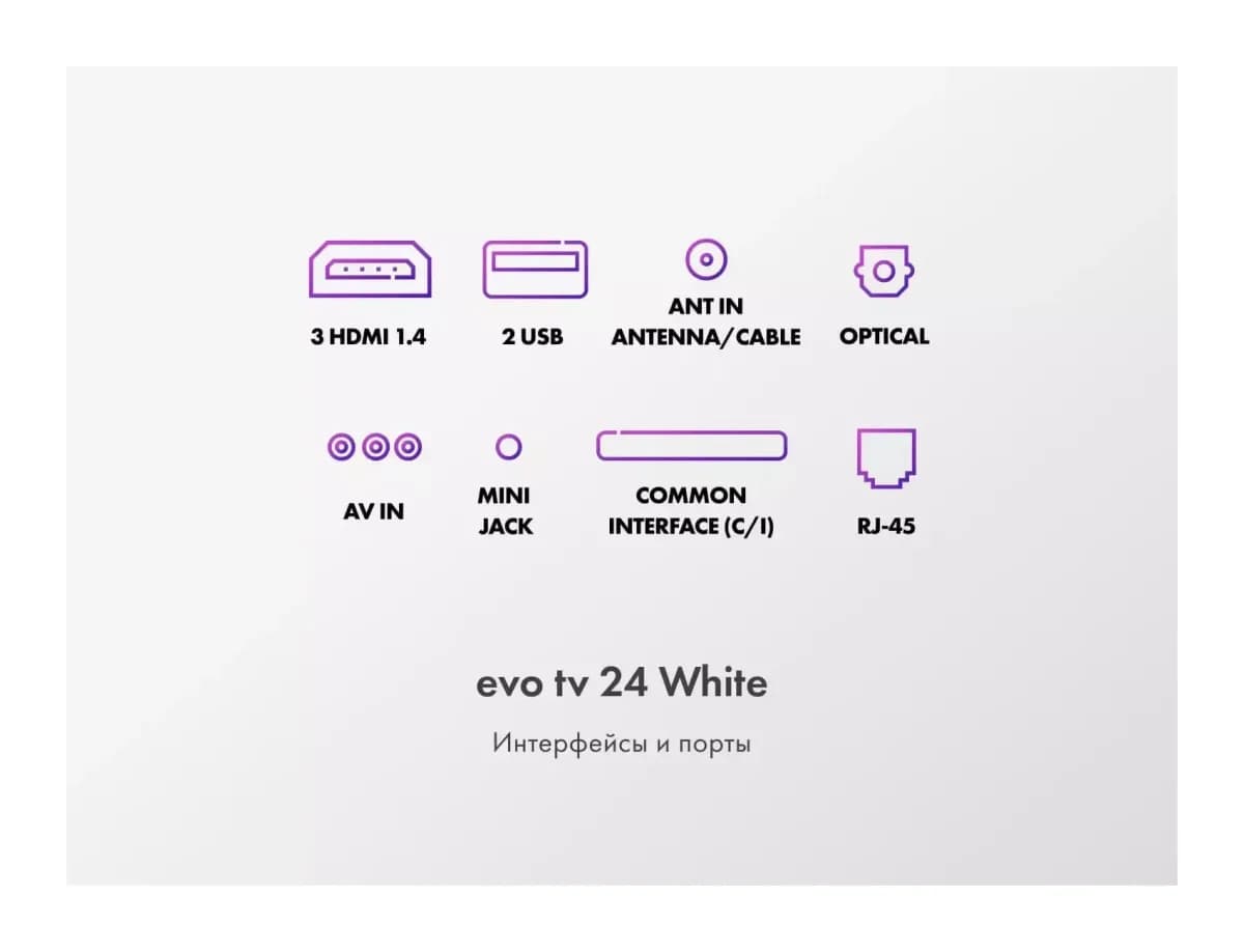 Телевизор Evo TV 24" (белый)