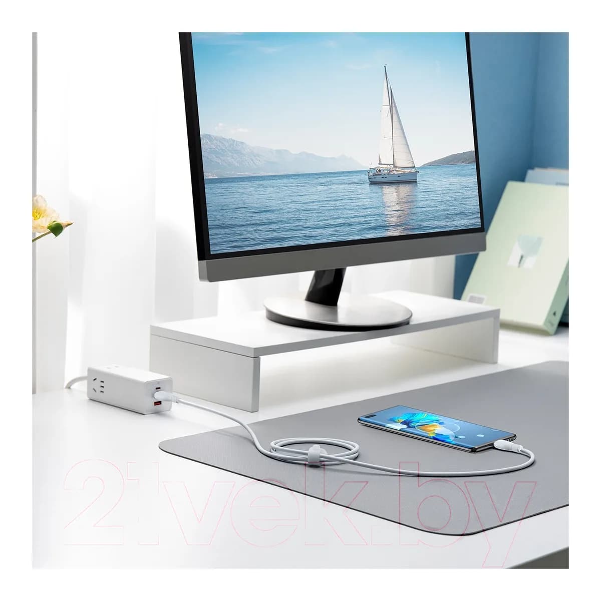 Зарядный кабель Baseus Pudding Type-C to Type-C 100W / P10355702221-01 (2м, белый)
