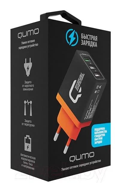 Адаптер питания сетевой Qumo Charger 0019 / Q24350 (черный)
