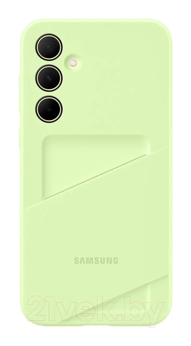Чехол-накладка Samsung Card Slot Case для Galaxy A35 / EF-OA356TMEGRU (лайм)