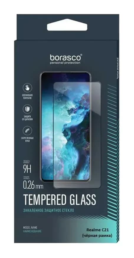Защитное стекло для телефона BoraSCO Для Realme C21 гибридная / 40035
