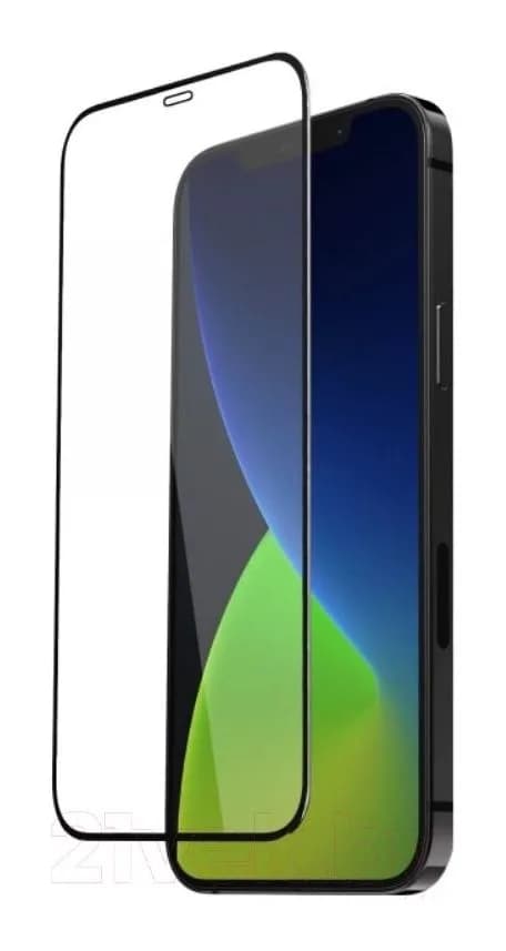 Защитное стекло для телефона Case 3D Rubber для iPhone 12/12 Pro (черный глянец)