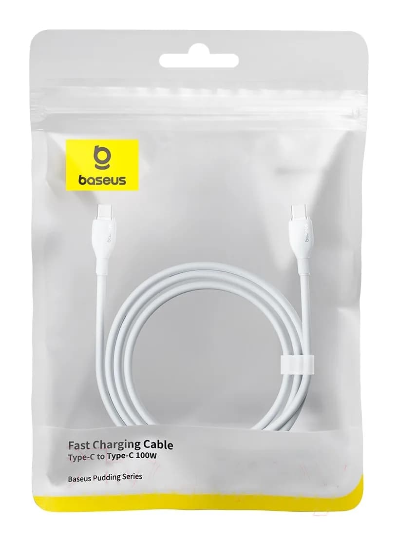 Зарядный кабель Baseus Pudding Type-C to Type-C 100W / P10355702221-01 (2м, белый)