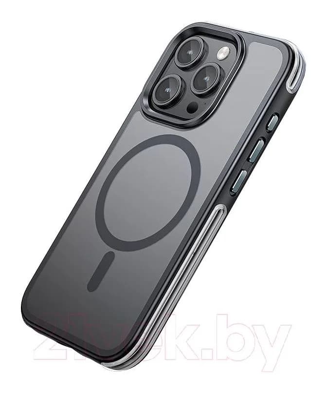 Чехол-накладка Hoco AS5 для iPhone 15 Pro магнитный противоударный (черный)