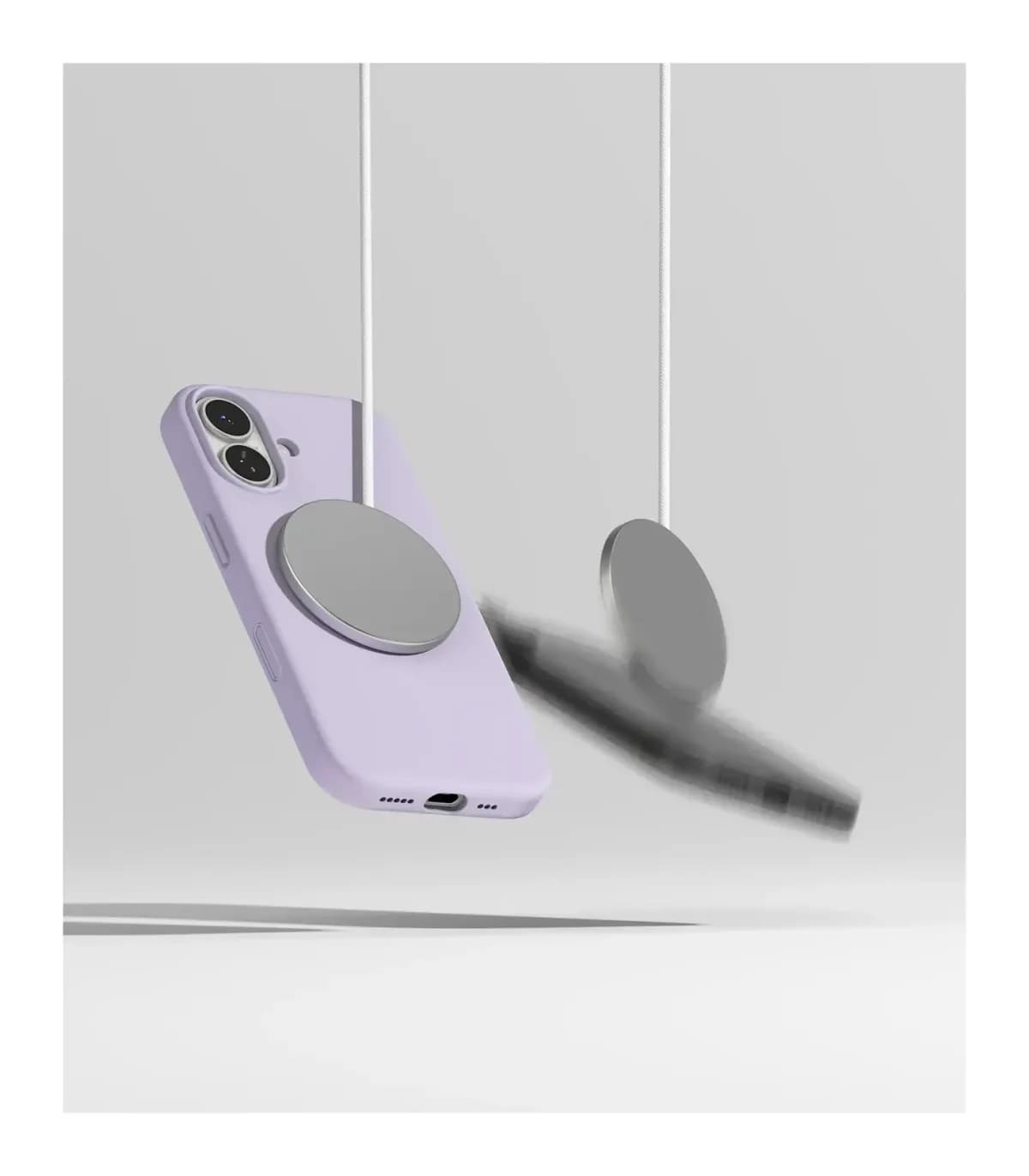 Чехол-накладка Ringke Silicone Magnetic для iPhone 17 (Light Purple)