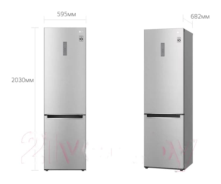 Холодильник с морозильником LG GA-B509MAWL