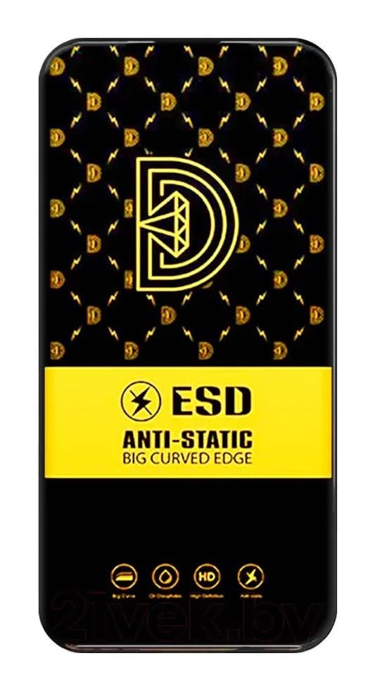 Защитное стекло для телефона Case Antistatic для iPhone 15 (черный)