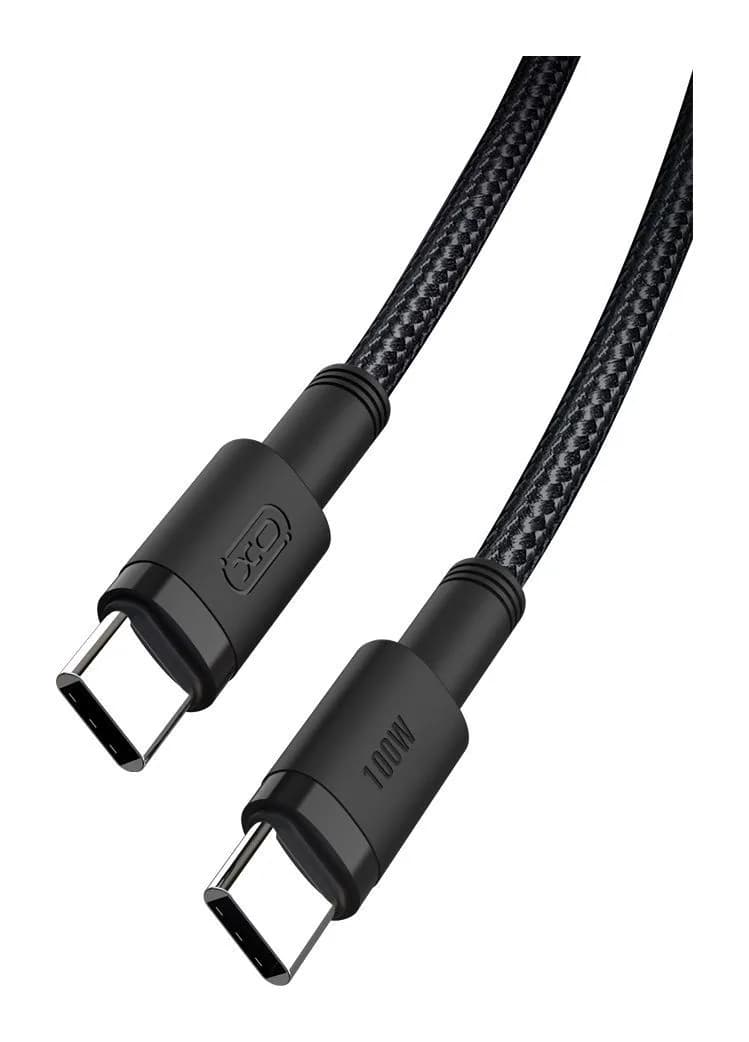 Зарядный кабель XO NB-Q199 100W Type-C Type-C (черный)