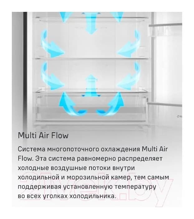 Холодильник с морозильником Maunfeld MFF200NFBE