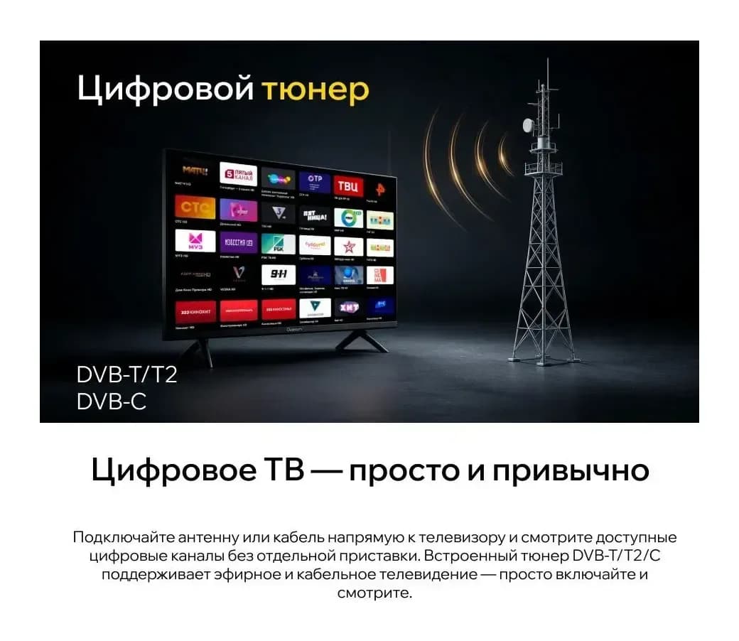 Телевизор QUANTUM 24" 24H5BQ