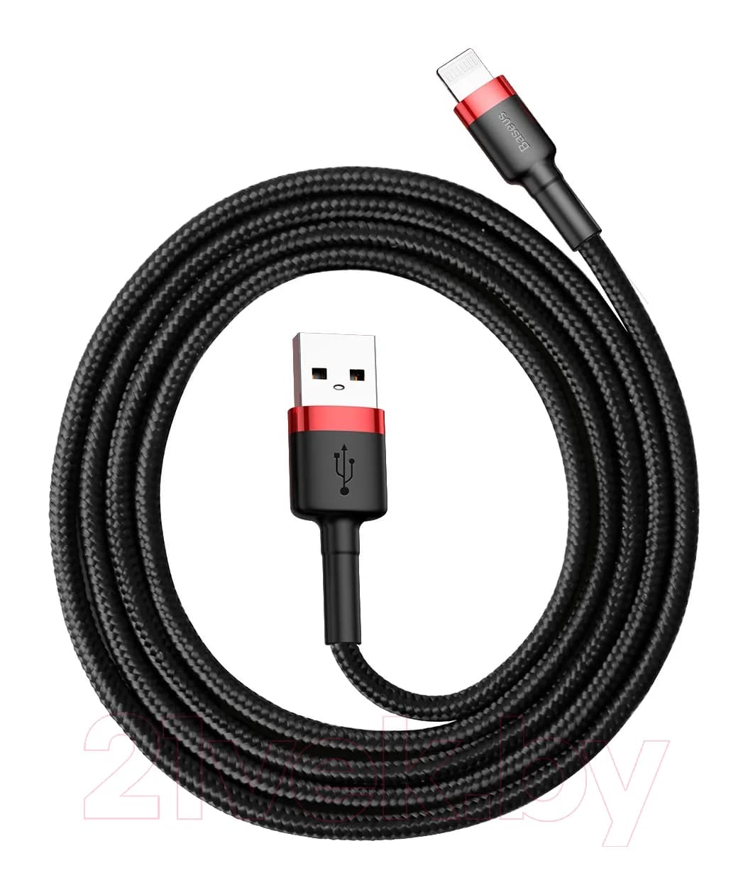 Зарядный кабель Baseus Cafule Lightning 2.4A / CALKLF-B19 (1м, красный/черный)