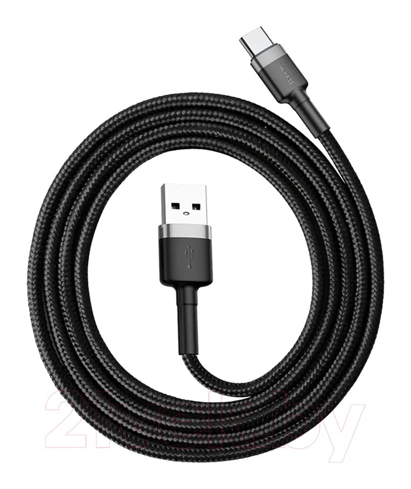 Зарядный кабель Baseus Cafule Type-C 3A / CATKLF-BG1 (1м, серый/черный)