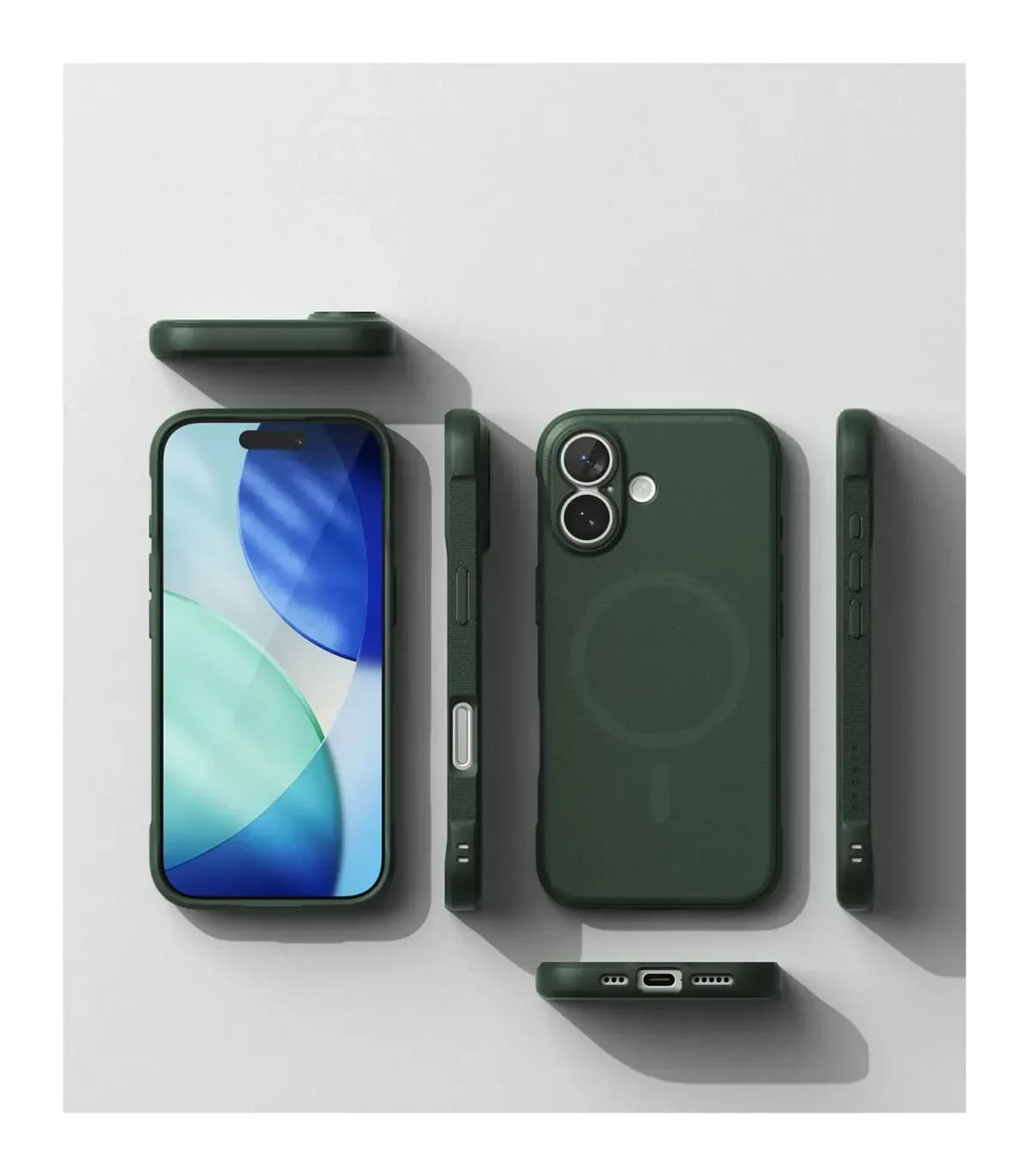 Чехол-накладка Ringke Onyx Magnetic для iPhone 17 (Dark Green)