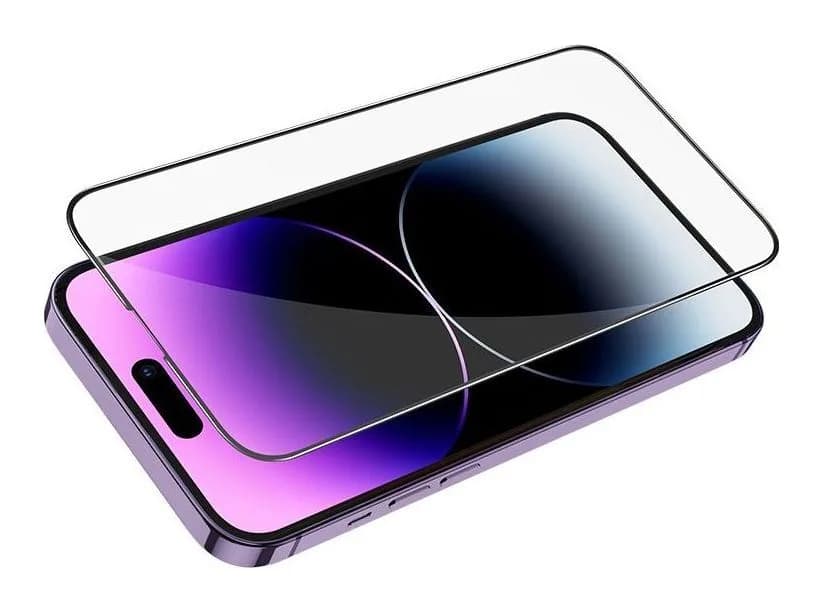 Защитное стекло для телефона Hoco G12 5D для iPhone 14 Pro Max (черный)