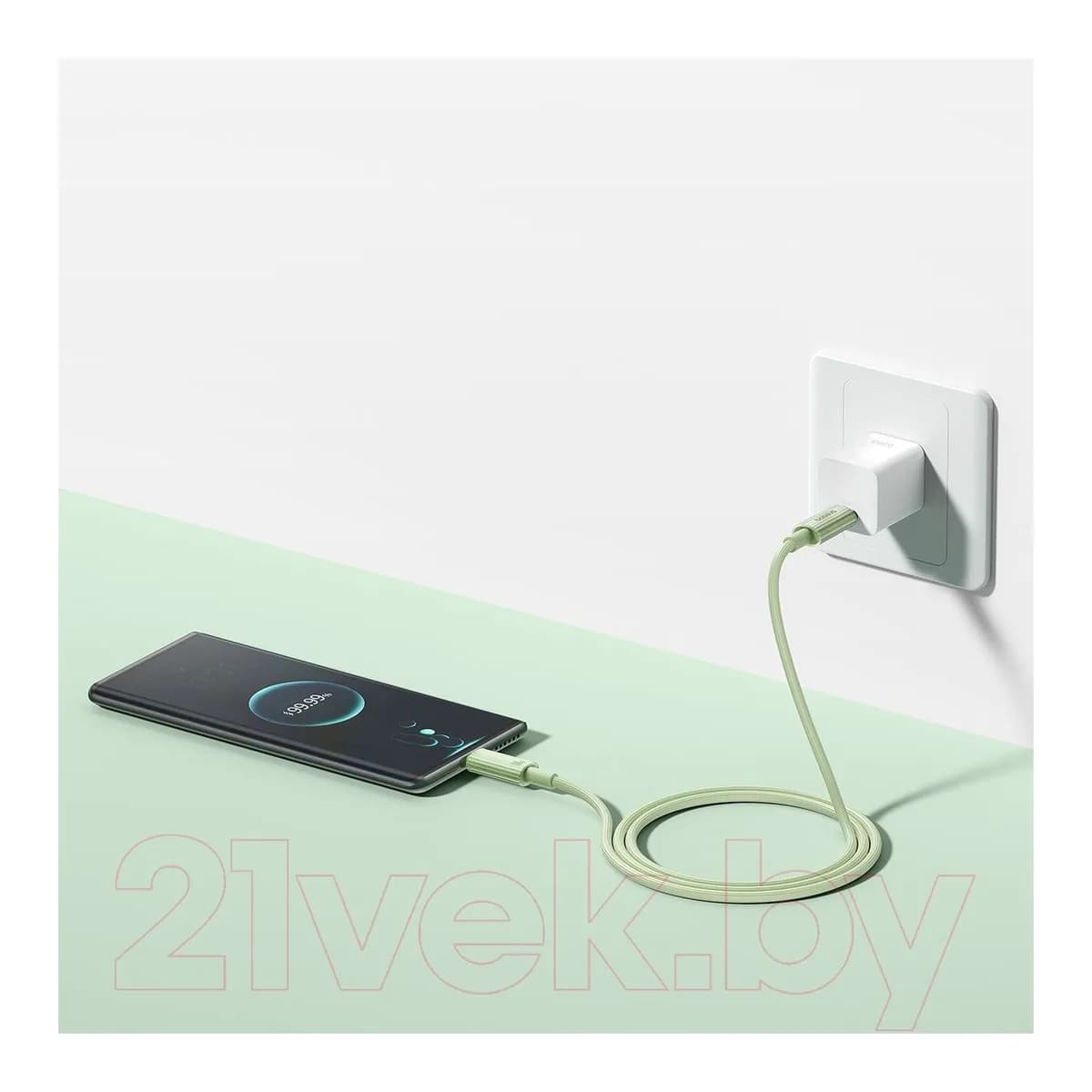 Зарядный кабель Baseus Habitat Series Fast Charging Type-C to Type-C / P10360202631-01 (2м, зеленый)