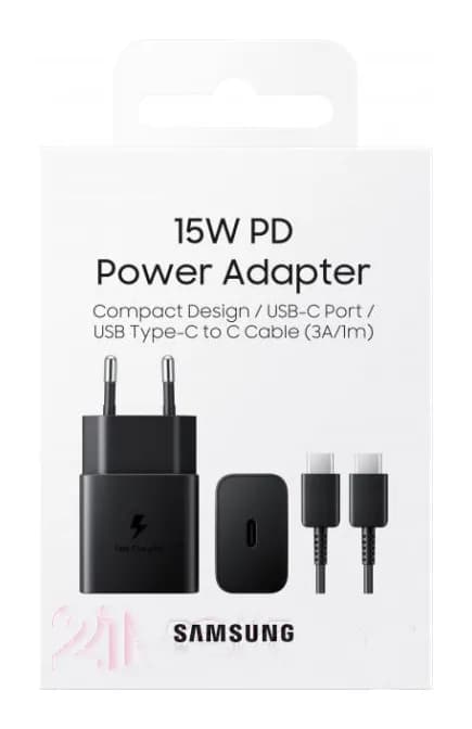 Зарядное устройство сетевое Samsung EP-T1510XBEG (черный)
