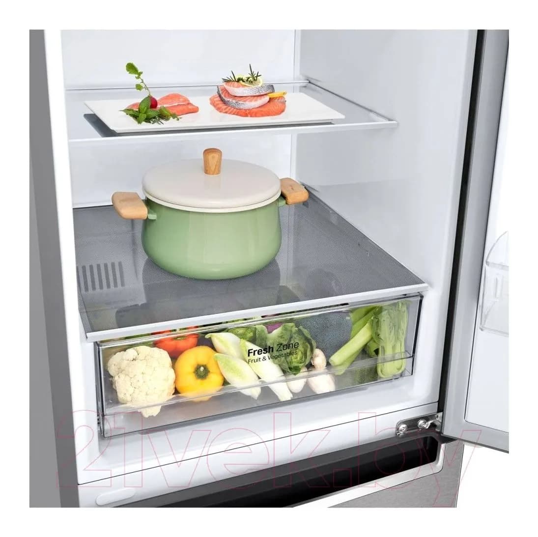 Холодильник с морозильником LG GA-B509MAWL
