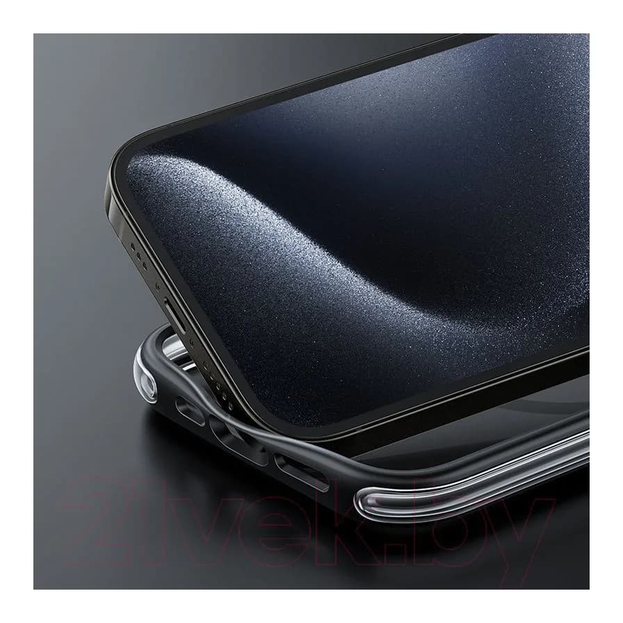 Чехол-накладка Hoco AS5 для iPhone 15 Pro Max магнитный противоударный (синий)