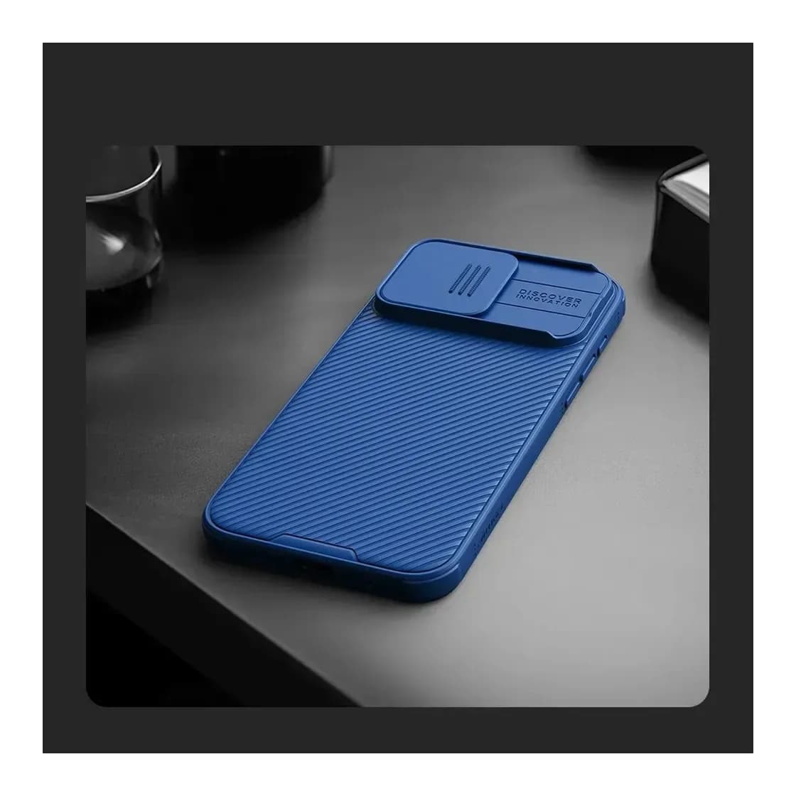 Чехол-накладка Nillkin CamShield Pro для Apple iPhone 15 (синий)