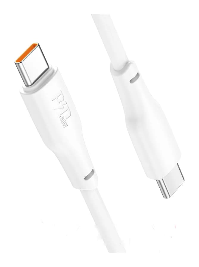Зарядный кабель Hoco X93 Type-C to Type-C 60W (2м, белый)