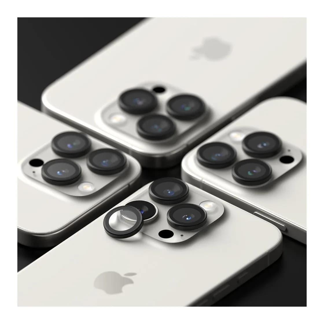 Защитное стекло для камеры телефона Ringke Camera Frame Protector для iPhone 16 Pro/16 Pro Max (2шт, черный)