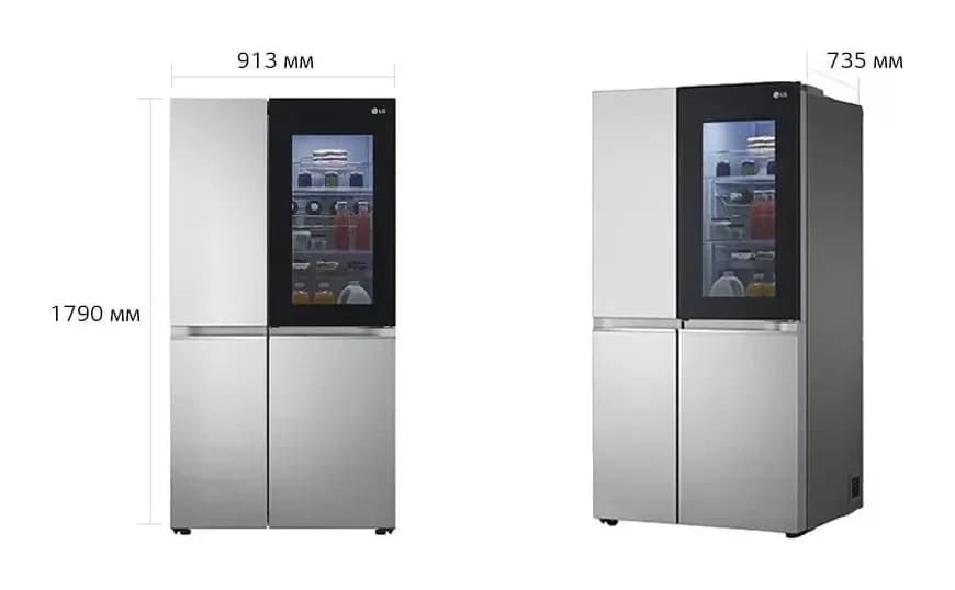 Холодильник с морозильником LG GC-Q257CAFV