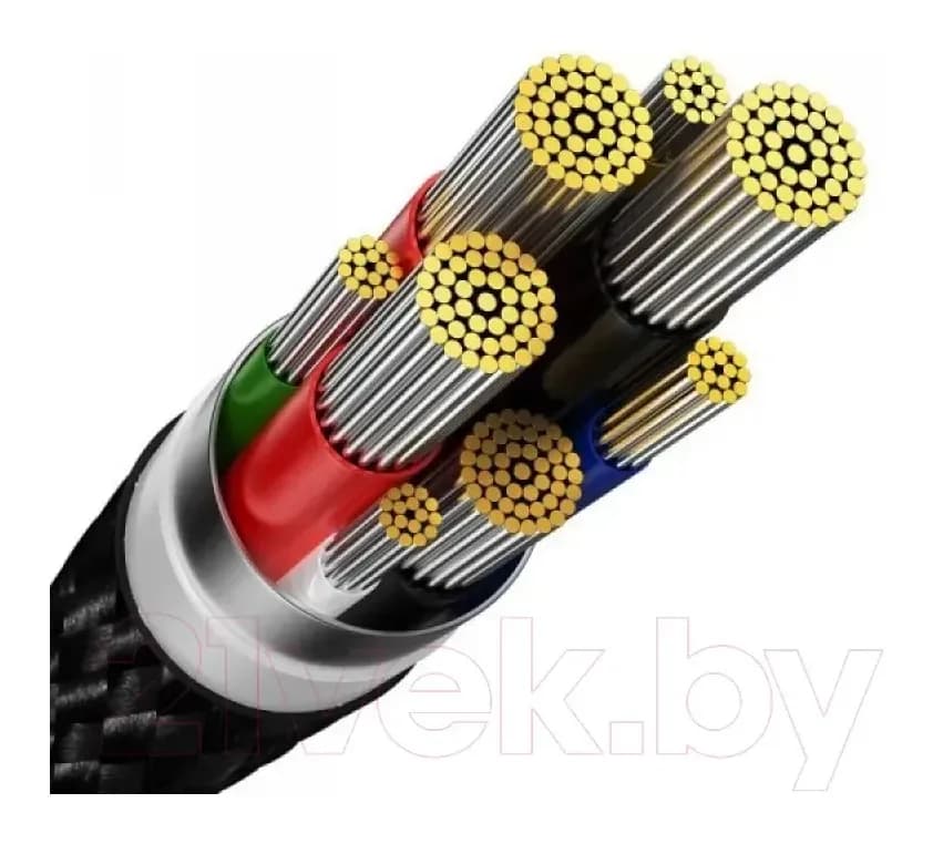Зарядный кабель Baseus Glimmer Series Fast Charging Type-C to Type-C / CADH000801 (2м, черный)