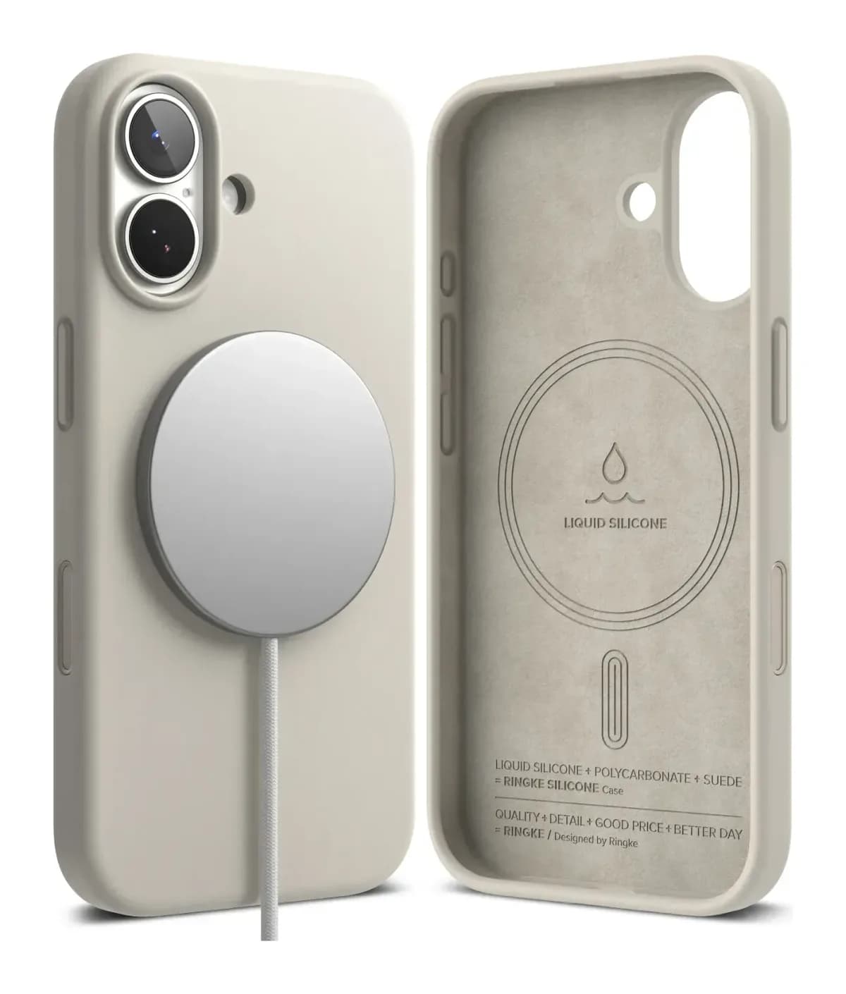 Чехол-накладка Ringke Silicone Magnetic для iPhone 17 (Stone)