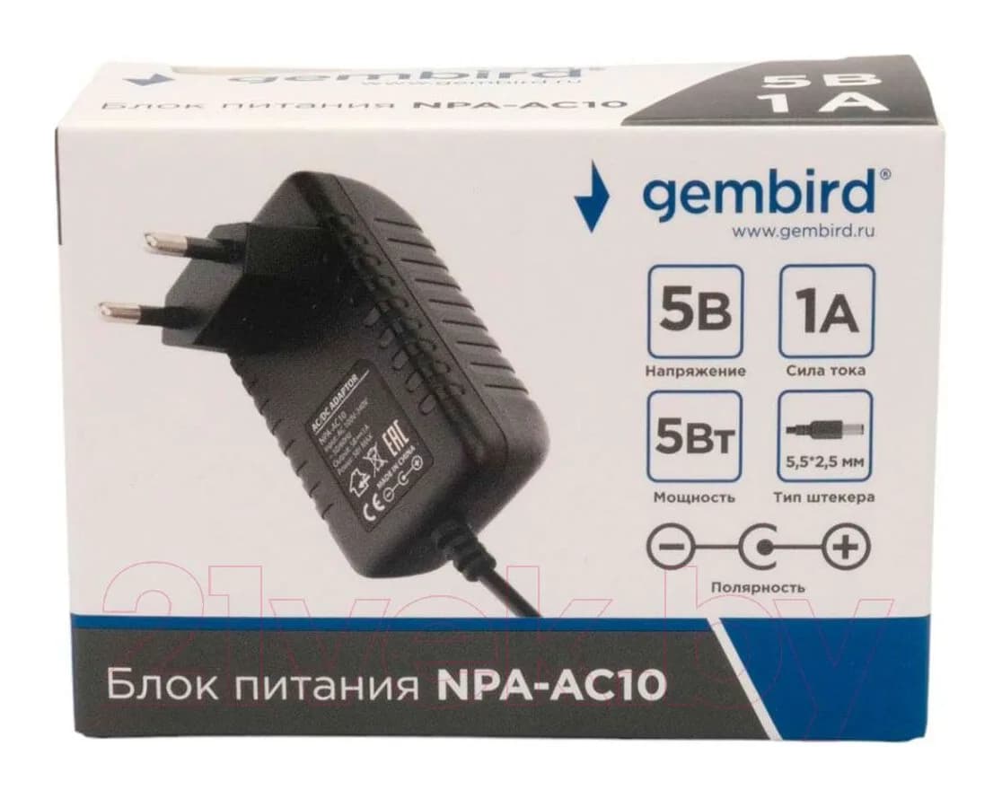Зарядное устройство сетевое Gembird/Cablexpert NPA-AC10 