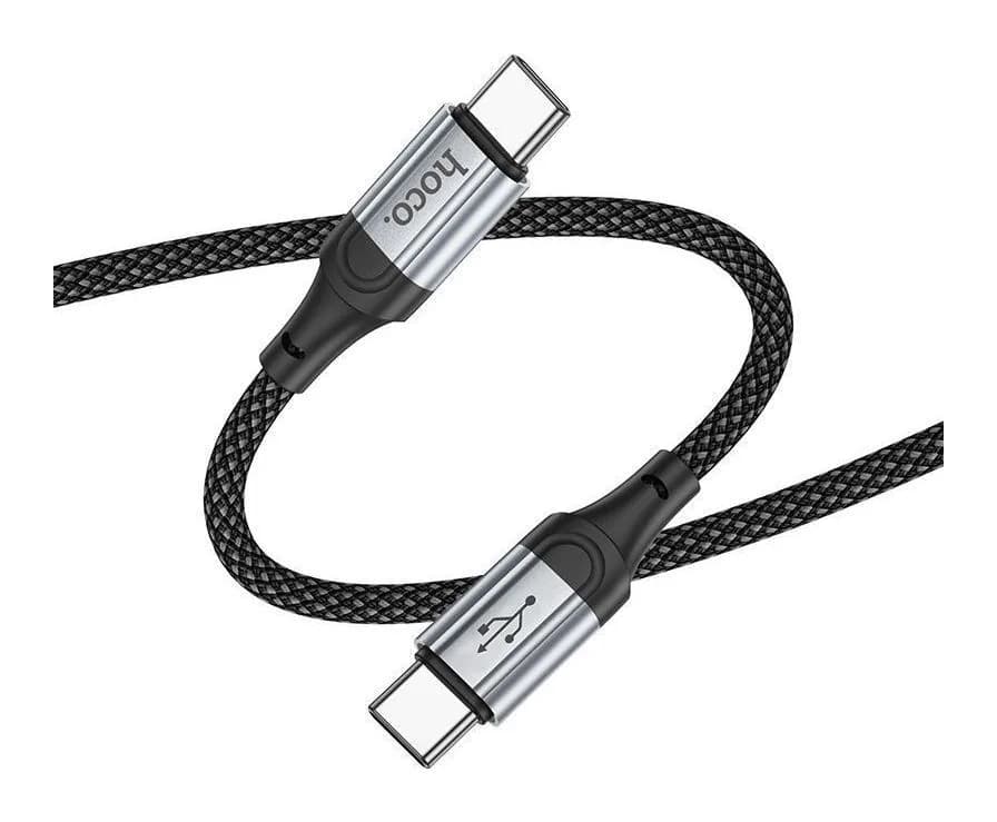 Зарядный кабель Hoco X102 Type-C to Type-C (1м, черный)