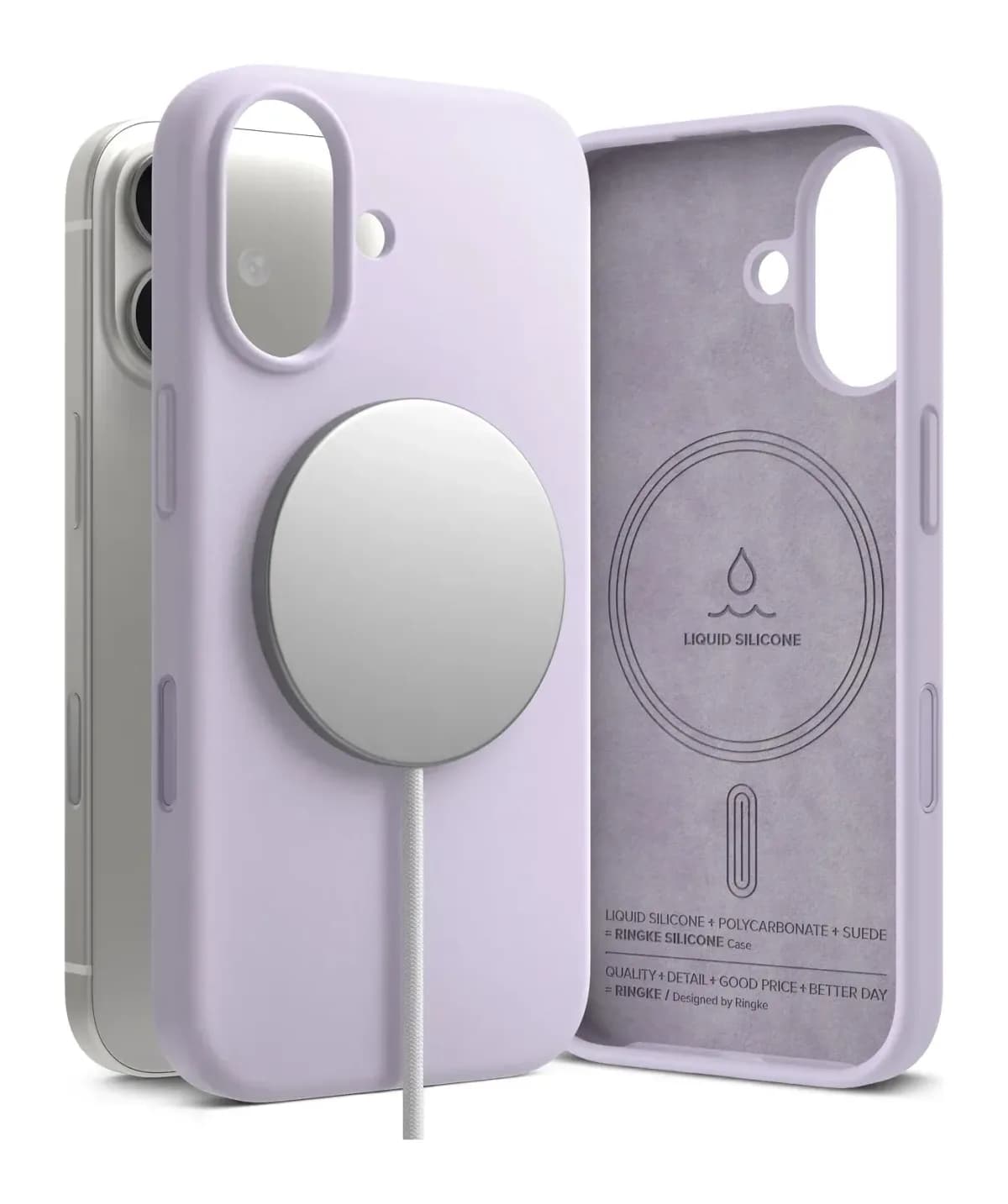 Чехол-накладка Ringke Silicone Magnetic для iPhone 17 (Light Purple)