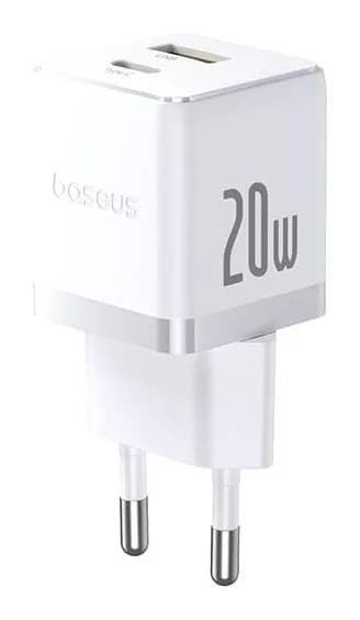 Адаптер питания сетевой Baseus Palm C+U 20W EU / P10111608213-00 (белый)