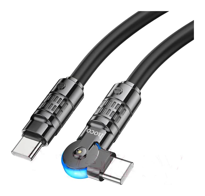 Зарядный кабель Hoco U118 Type-C to Type-C 60W (1.2м, черный)