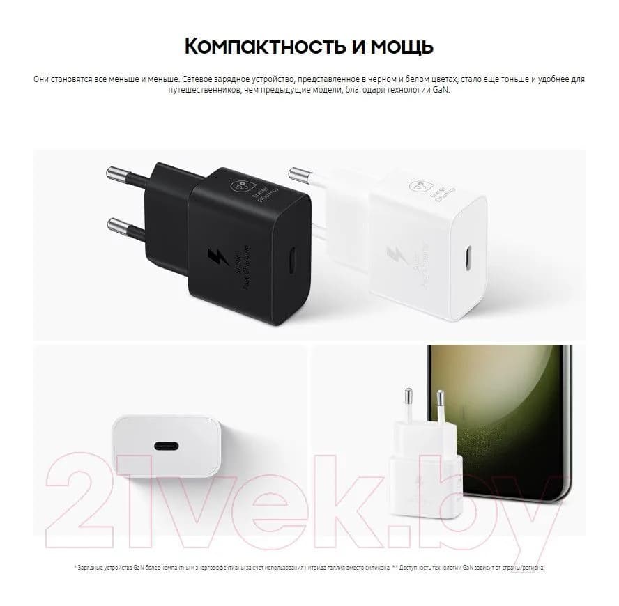 Адаптер питания сетевой Samsung EP-T2510NBEG (черный)