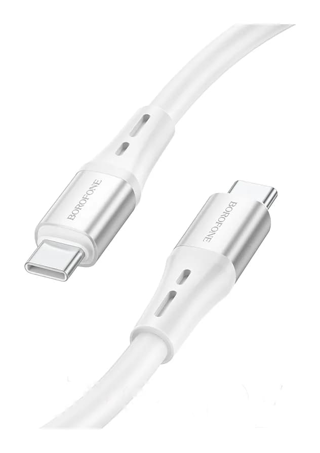 Зарядный кабель Borofone BX88 Type-C to Type-C (1м, белый)