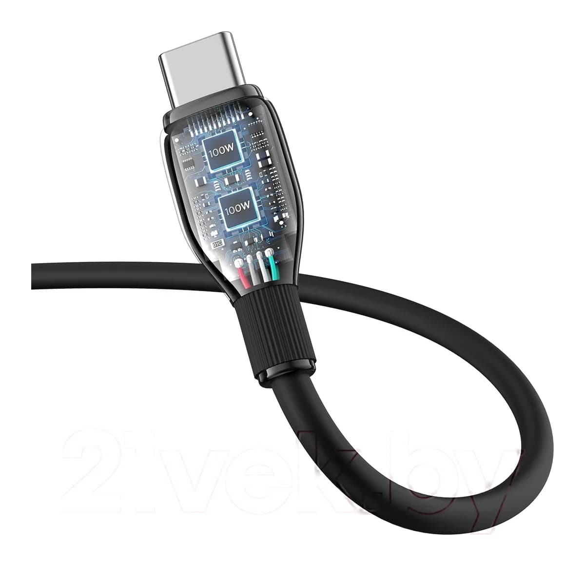 Зарядный кабель Baseus Pudding Type-C to Type-C 100W / P10355702111-00 (1.2м, черный)