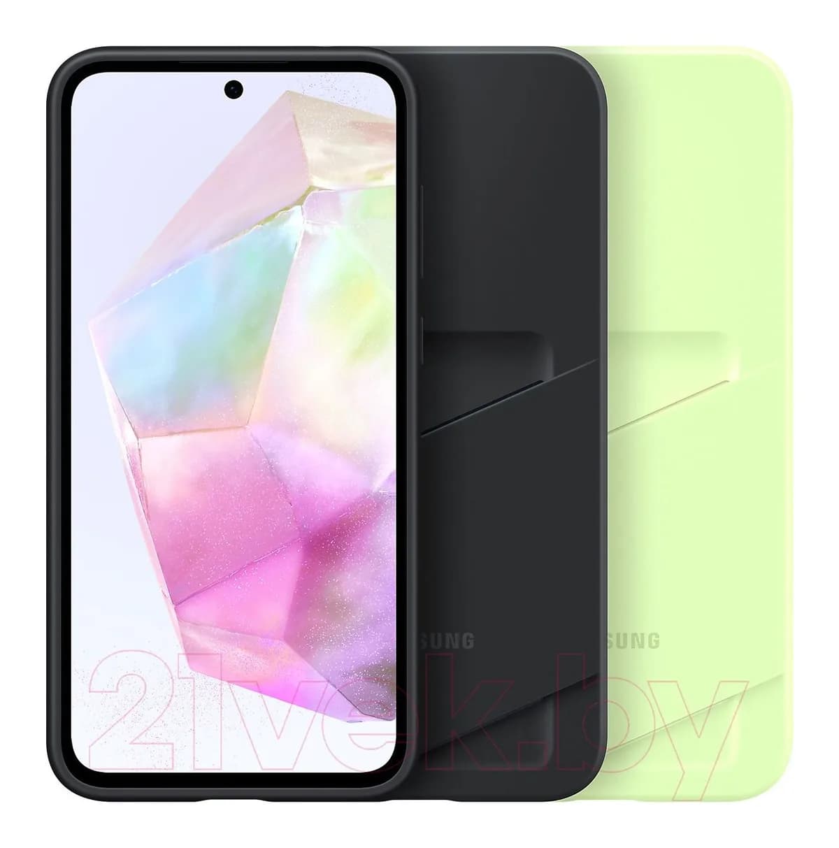 Чехол-накладка Samsung Card Slot Case для Galaxy A35 / EF-OA356TMEGRU (лайм)