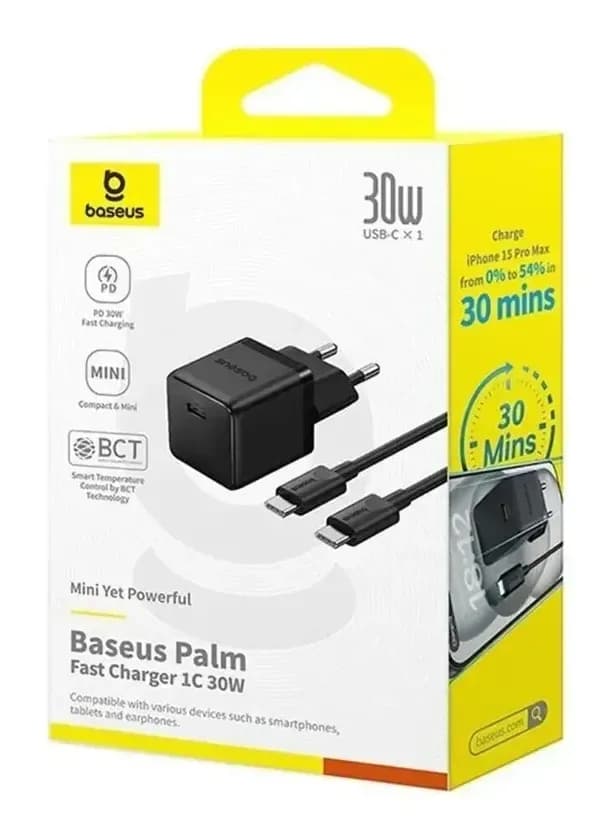 Зарядное устройство сетевое Baseus Palm 30W EU / P10111605113-01 (черный)