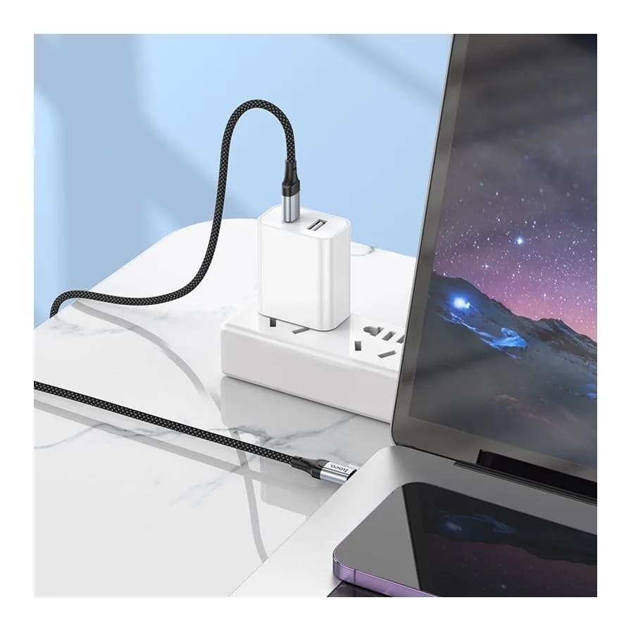 Зарядный кабель Hoco X102 Type-C to Type-C (1м, черный)