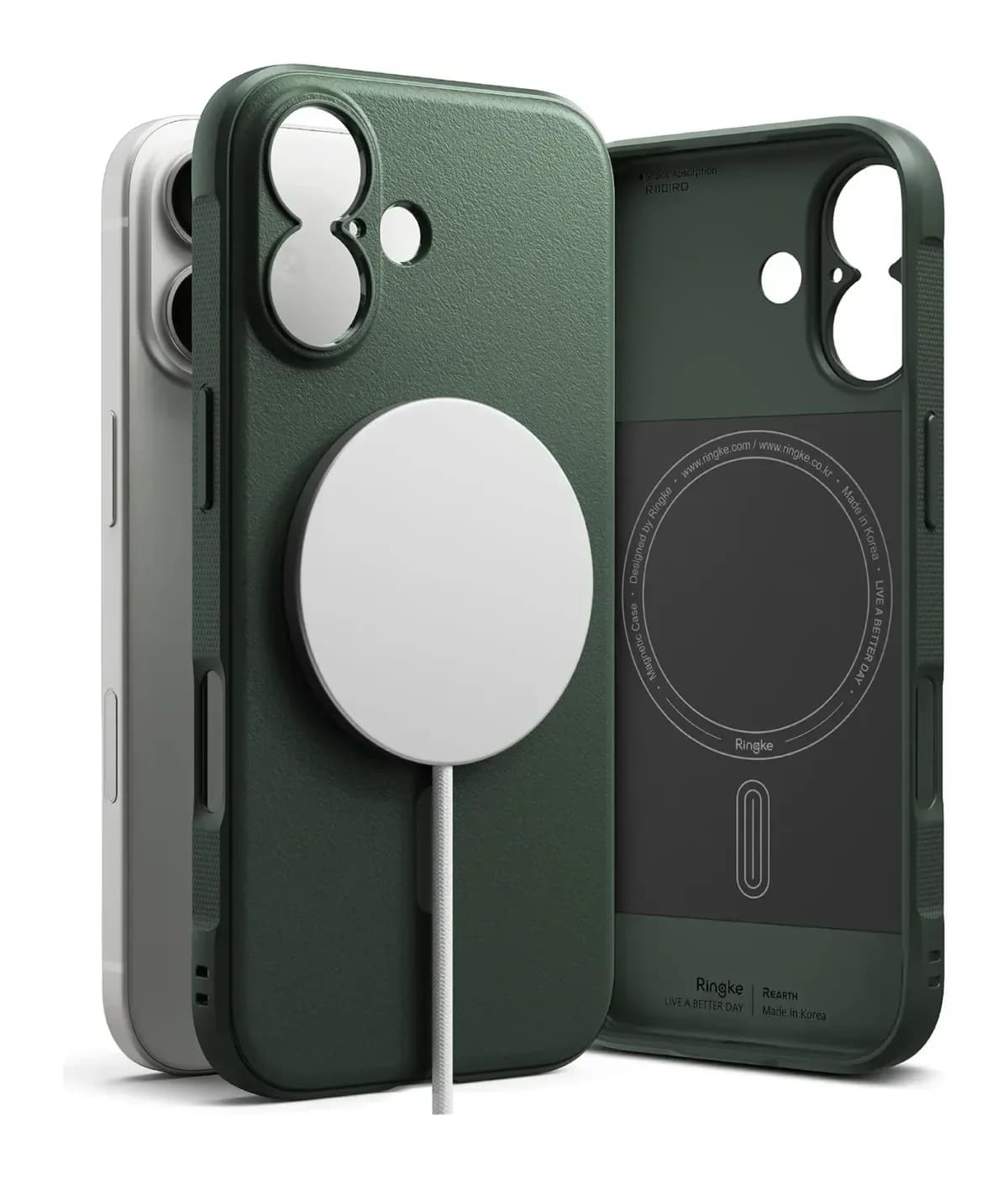 Чехол-накладка Ringke Onyx Magnetic для iPhone 17 (Dark Green)