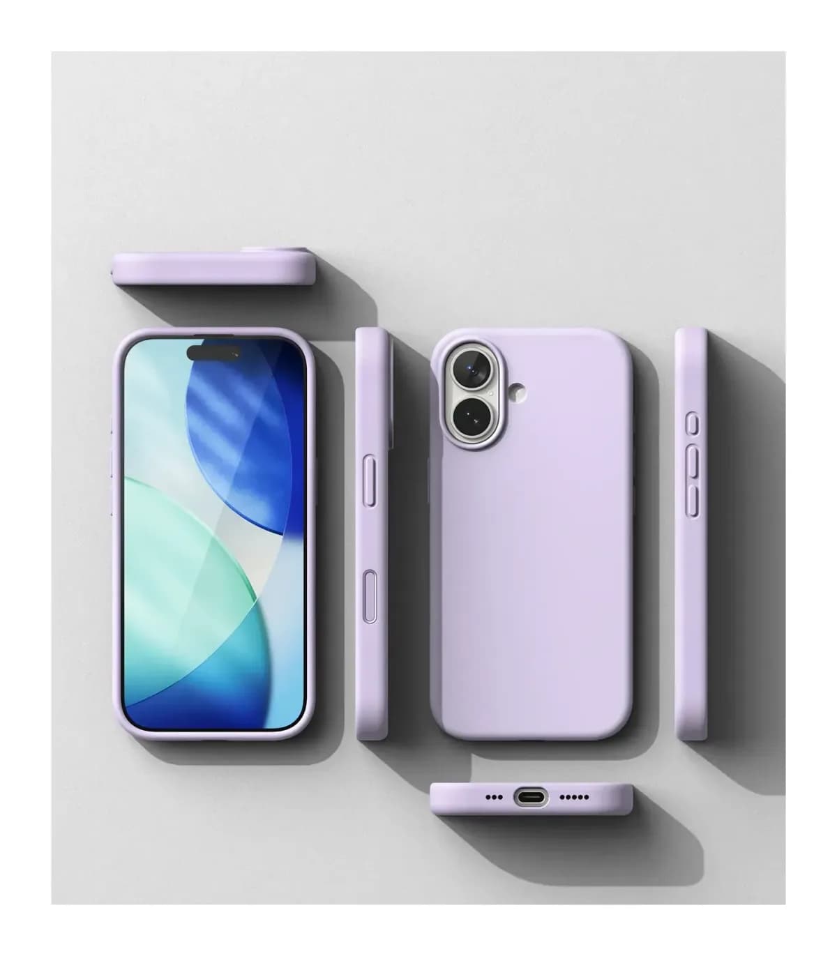 Чехол-накладка Ringke Silicone Magnetic для iPhone 17 (Light Purple)