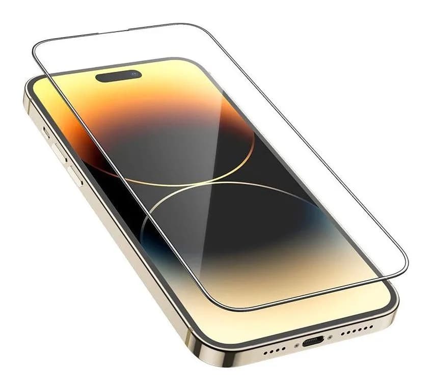 Защитное стекло для телефона Hoco G12 5D для iPhone 14 Pro Max (черный)