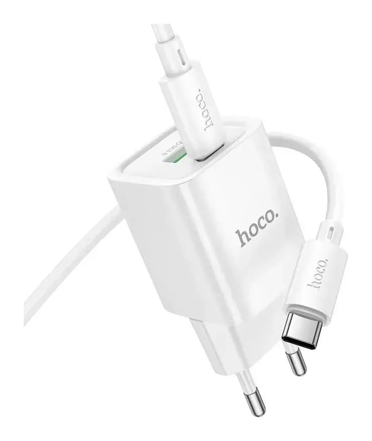 Зарядное устройство сетевое Hoco C149A Charm 30W + кабель (белый)