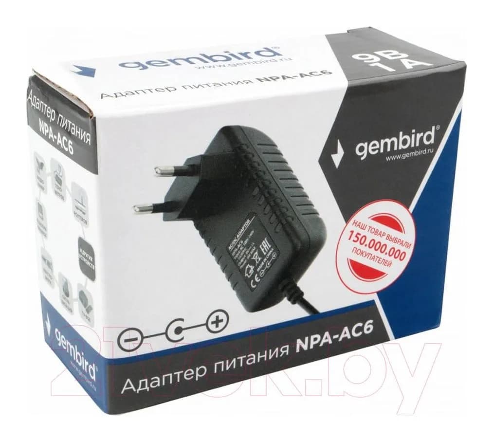 Зарядное устройство сетевое Gembird/Cablexpert NPA-AC6
