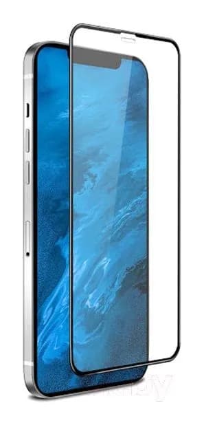 Защитное стекло для телефона Case 3D для iPhone 12/12 Pro (черный глянец)
