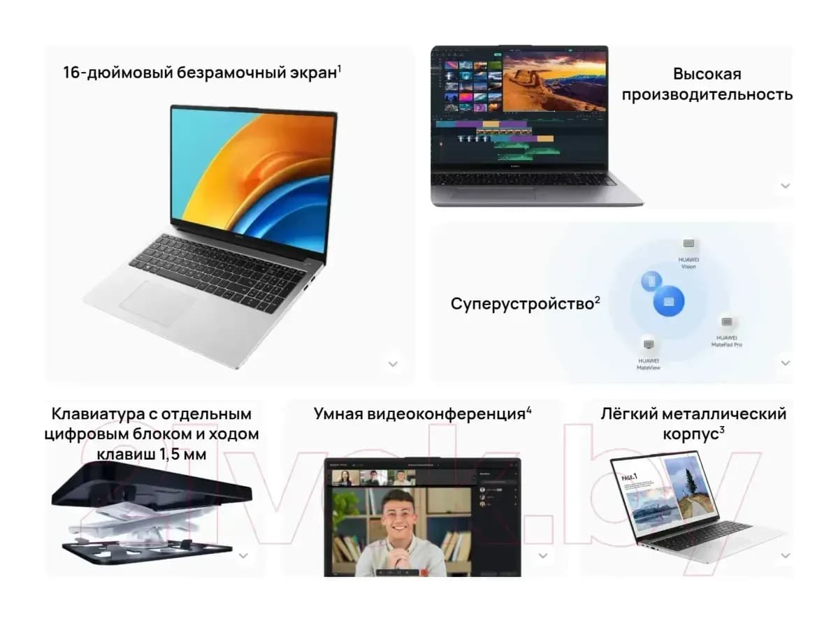 Ноутбук Huawei MateBook D 16 MCLG-X без ОС (53014QKW)