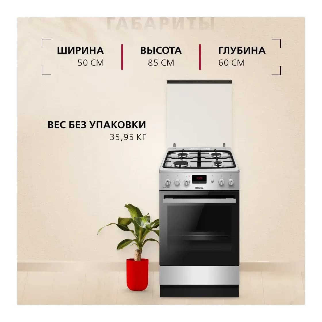 Плита газовая Hansa FCGX522222H