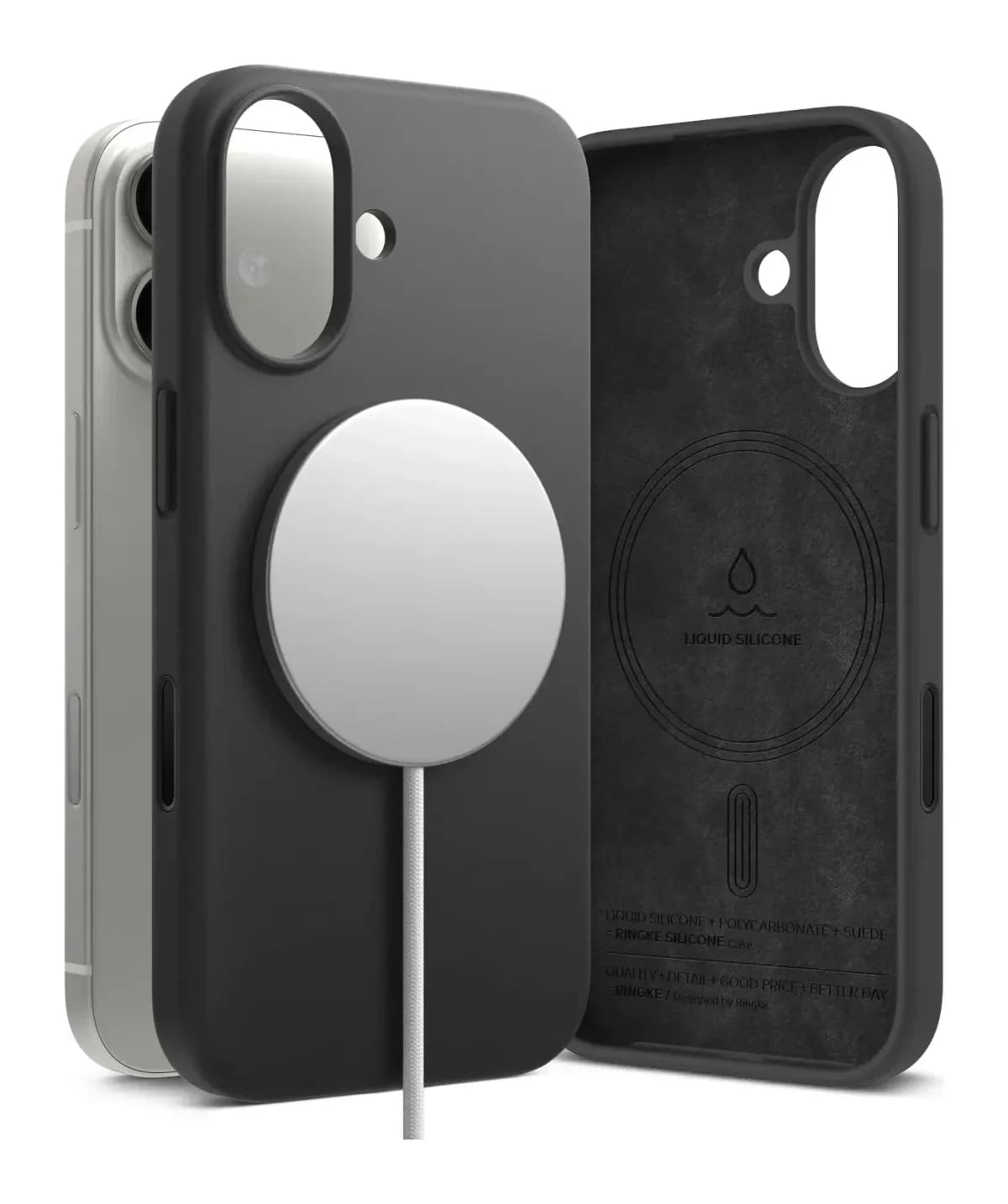 Чехол-накладка Ringke Silicone Magnetic для iPhone 17 (Black)